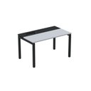 Ver imagem 1 de Escrivaninha Mesa Escritório Plataforma para 1 Pessoa com Caixa de Tomada Psc 110cm Industrial Cinza e Preto