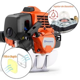 Roçadeira Husqvarna 143rs 41,5cc 2,1hp Nylon e Faca 2 Pontas - 2
