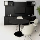 Ver imagem 4 de Mesa de Reunião Circular 110cm Pé Disco Metálico F5 Office Cor:preto