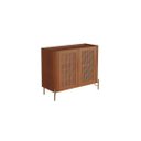 Ver imagem 2 de Buffet Bend 99 cm Porta Sextavada Incolar Cedro com Pé Dourado