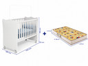 Ver imagem 3 de Berço Infantil com Kit Rodizio e Colchão 60x130 Branco Qmovi