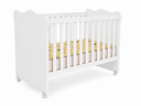 Ver imagem 1 de Berço Infantil com Kit Rodizio e Colchão 60x130 Branco Qmovi