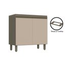 Ver imagem 1 de Módulo Cozinha Henn Connect Balcão c/ 2 Portas c/Tampo p/ Cooktop Duna/Cristal