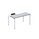 Ver imagem 1 de Escrivaninha Mesa Escritório Plataforma para 1 Pessoa com Caixa de Tomada Psc 120cm Industrial Grafito e Cinza