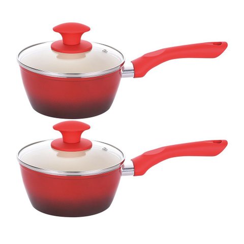 Kit 2 Panelas Indução Cerâmica Rubi 3,7mm 20cm Antiaderente