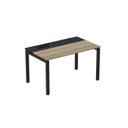 Ver imagem 1 de Escrivaninha Mesa Escritório Plataforma para 1 Pessoa com Caixa de Tomada Psc 130cm Industrial Noce Naturalle e Preto Cinza/Marromle