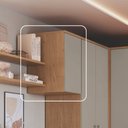 Ver imagem 2 de Módulo Aéreo para Quarto 1 Porta Elegance Cinza/Angelin/Niquel