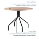 Ver imagem 7 de Mesa de Jantar Redonda Tampo Madeira Maciça 90cm com Base de Aço Casual Marrom/Preto/Pinus