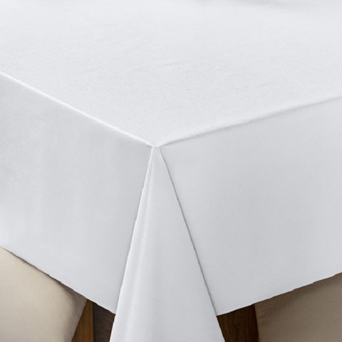 Toalha de Mesa 4 Lugares Térmica 1,40m X 1,40m Quadrada Impermeável Cozinha Jantar Branca