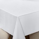 Ver imagem 1 de Toalha de Mesa 4 Lugares Térmica 1,40m X 1,40m Quadrada Impermeável Cozinha Jantar Branca