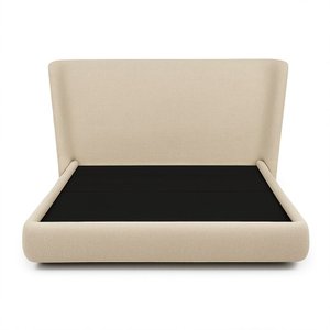 Cama Japonesa com Cabeceira Corea Seo Queen Linho Bege - Sallar Home