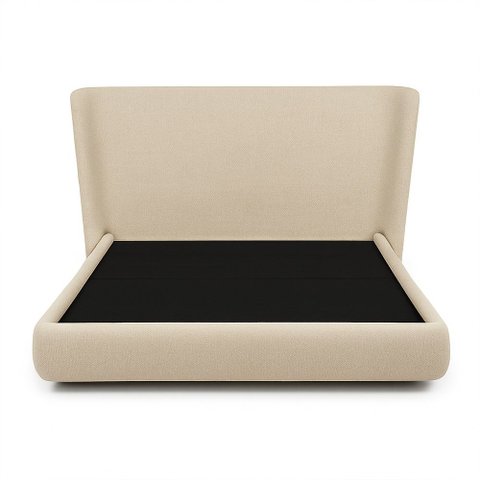 Cama Japonesa com Cabeceira Corea Seo Queen Linho Bege - Sallar Home
