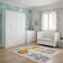 Ver imagem 1 de Quarto Infantil 4 Portas Mississipi com Berço Tutto New Ambiente Branco Fosco e Colchão Gazin - Mati