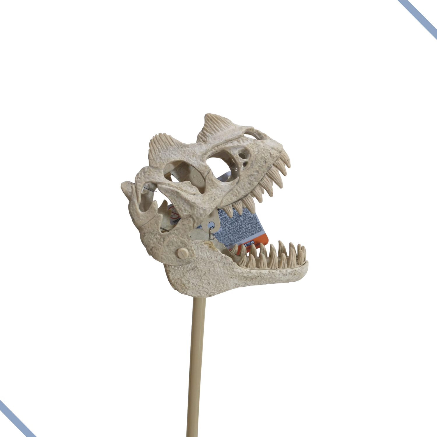 Varinha Dinossauro Brinquedo Com Som Apertar Morder Pegador:Branco - 4