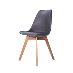 Kit 02 Cadeiras Leda Eames Jantar Cozinha com Assento Estofado Cinza - 4
