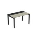 Ver imagem 1 de Escrivaninha Mesa Escritório Plataforma para 1 Pessoa com Caixa de Tomada Psc 150cm Industrial Nogueira Casablanca e Preto Cinza