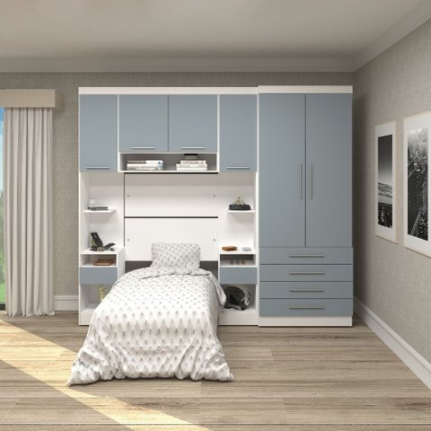 Quarto Modulado Solteiro 6 Portas Alpes Luciane