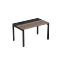 Ver imagem 1 de Escrivaninha Mesa Escritório Plataforma para 1 Pessoa com Caixa de Tomada Psc 150cm Industrial Walnut e Preto Cinza