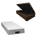 Ver imagem 1 de Cama Box Baú Blindada com Colchão Riviera Molas Ensacadas 25cm:suede Marrom/solteiro