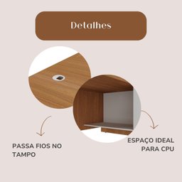 Mesa para Escritório em L Chefia com 2 Portas 3 Gavetas em Tamburato Y37 - 17