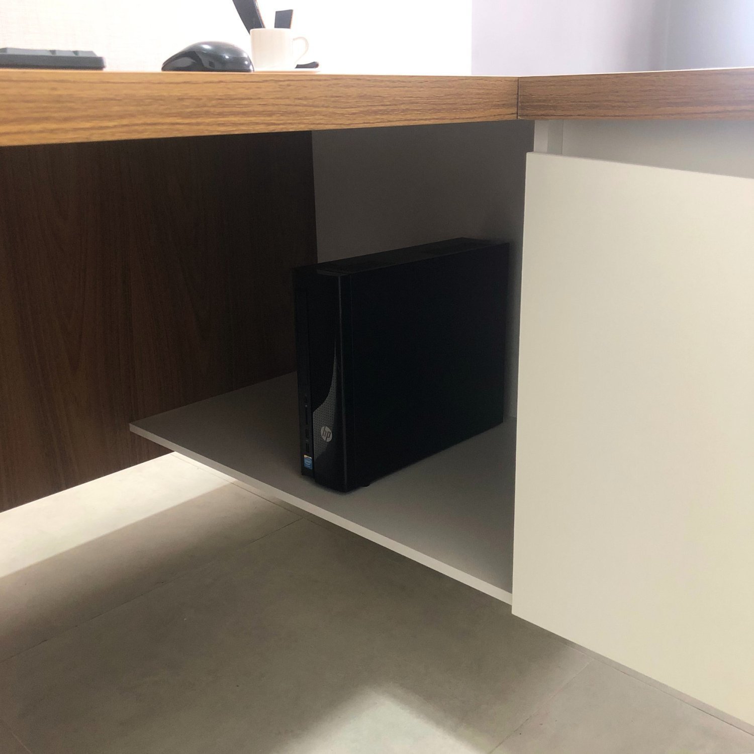 Mesa para Escritório em L Chefia com 2 Portas 3 Gavetas em Tamburato Y37 - 15