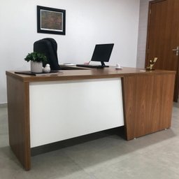 Mesa para Escritório em L Chefia com 2 Portas 3 Gavetas em Tamburato Y37 - 12