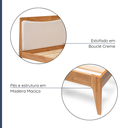 Ver imagem 7 de Conjunto Quarto Casal com Cama Casal com Cabeceira Estofada, 2 Mesas de Cabeceira e Cômoda 4 Gavetas com Pés de Madeira Maciça Bento Yescasa Bege/Cappuccino/Amêndoa