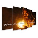 Ver imagem 1 de Kit Quadro Decorativo Religioso para Sala de Estar 73x39cm - Pallazio