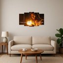 Ver imagem 2 de Kit Quadro Decorativo Religioso para Sala de Estar 73x39cm - Pallazio