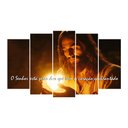 Ver imagem 3 de Kit Quadro Decorativo Religioso para Sala de Estar 73x39cm - Pallazio