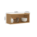 Ver imagem 3 de Armário de Cozinha para Geladeira 1 Porta Horizontal Basculante 80cm 100% MDF New Porto Itatiaia
