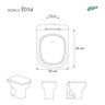 Assento Sanitario Poliester com Amortecedor Etna Branco para Vaso Icasa - 2