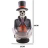Enfeite de Resina Caveira com Cartola e Bowl Halloween - 3