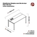 Ver imagem 3 de Escrivaninha Mesa Escritório Plataforma para 1 Pessoa com Caixa de Tomada Psc 140cm Industrial Walnut e Preto Cinza