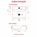 Ver imagem 3 de Cuba de Apoio para Banheiro AQ33 Angular Volcano Preto Compace