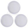 Kit 3 Un Plafon Redondo de Embutir Luz Fria 18w Bivoltbranco - 1
