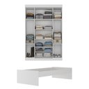 Ver imagem 5 de Jogo de Quarto com Cama Solteiro e Guarda-Roupa 4 Portas 2 Gavetas Lira Multimóveis MP4836 Branco/