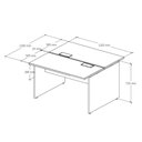 Ver imagem 5 de Plataforma P/ 2 Pessoas 1,20m X 1,20m Pé Painel Nogal Pr F5 Cor:nogal com Preto