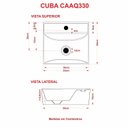Ver imagem 3 de Cuba de Apoio para Banheiro AQ33 Angular Volcano Bege Compace