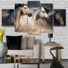 Kit Quadros Decorativos Sala Cavalos Fazenda Mosaico Corrida - 2