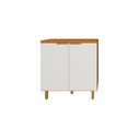 Ver imagem 1 de Balcão Cozinha 80cm 2 Portas com Tampo Bari - Freijo UV/ Off Acetinado