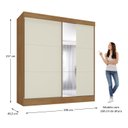 Ver imagem 7 de Guarda-roupa Casal Flex com Espelho 2 Portas 3 Gavetas Pantanal