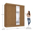 Ver imagem 6 de Guarda-roupa Casal Flex com Espelho 2 Portas 3 Gavetas Pantanal