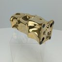 Ver imagem 5 de Vaso Decorativo Enfeite Casa Amassado Home&co Cerâmica 23x11x11cm Dourado