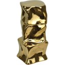 Ver imagem 1 de Vaso Decorativo Enfeite Casa Amassado Home&co Cerâmica 23x11x11cm Dourado