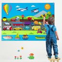 Ver imagem 4 de Mural Criativo Montessori Meios de Transporte Estímulo Educacional