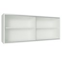 Ver imagem 1 de Armário Aéreo Madesa 2 Portas de Correr de Vidro para Cozinhas Glamy, Lux e Reims Branco Cor:Branco
