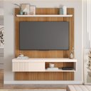 Ver imagem 1 de Painel Ripado para TV até 55 Polegadas 150cmx183cm Moon Marrom
