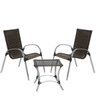 Jogo Colômbia com 2 Cadeiras e 1 Mesa Baixa para Área Externa, Edícula, Jardim em Alumínio e Fibra - 1