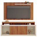 Ver imagem 3 de Rack com Painel Ripado para TV até 65 Polegadas MDF 180CMX174CM Esmeralda Marrom